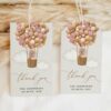 Bear and Pink Balloons Favor Tags, Gift Tags, Party Tags, Girl Baby Shower, Printable File, Edit Yourself, SH51 Bear and Pink Balloons Favor Tags, Gift Tags, Party Tags, Girl Baby Shower, Printable File, Edit Yourself, SH51