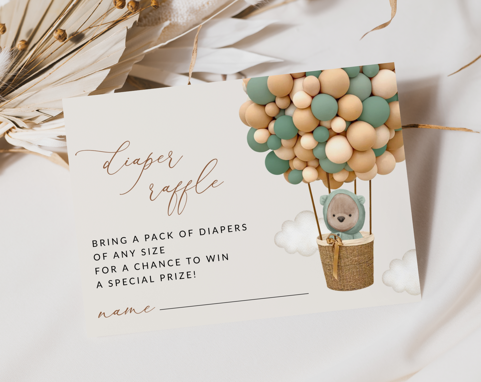 Bear and Green Balloons Baby Shower Invitation Suite, Gender Neutral Baby Shower, Printable File, Edit Yourself, SH52 Bear and Green Balloons Baby Shower Invitation Suite, Gender Neutral Baby Shower, Printable File, Edit Yourself, SH52