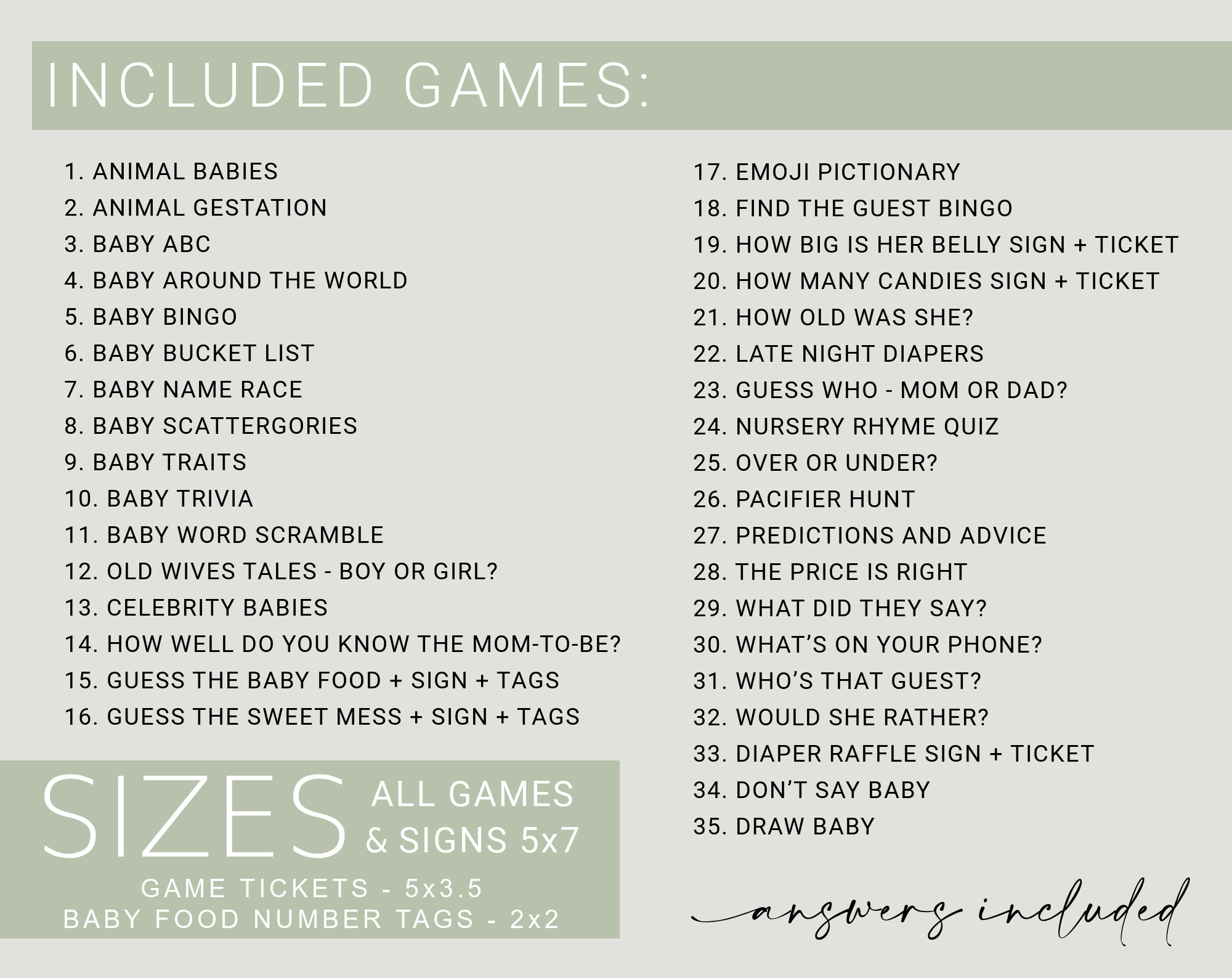 Bear and Green Balloons Baby Shower Games Bundle, Set of 35 Games, Gender Neutral Baby Shower, Printable File, Edit Yourself, SH52 Bear and Green Balloons Baby Shower Games Bundle, Set of 35 Games, Gender Neutral Baby Shower, Printable File, Edit Yourself, SH52