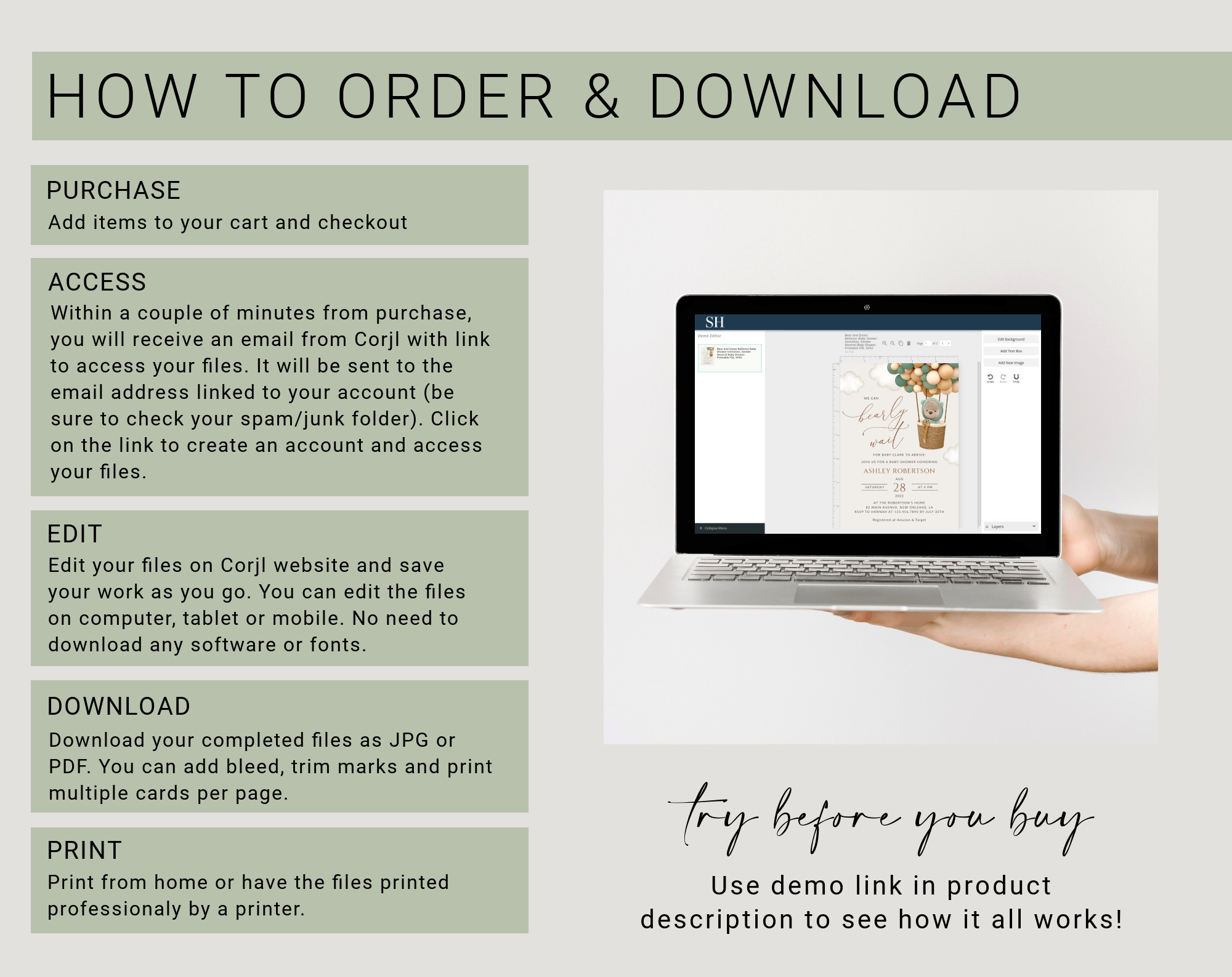 Instructions Instructions