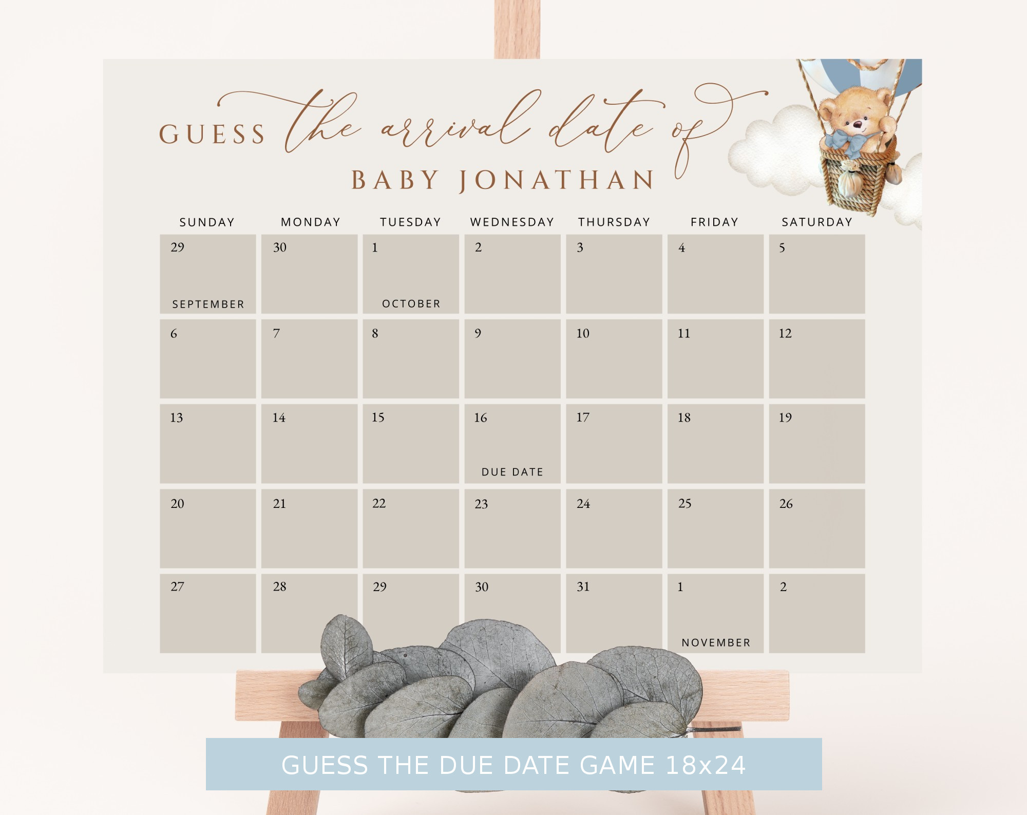 Bear in Blue Balloon Baby Shower Bundle, Boy Baby Shower, Printable File, Edit Yourself, SH55 Bear in Blue Balloon Baby Shower Bundle, Boy Baby Shower, Printable File, Edit Yourself, SH55