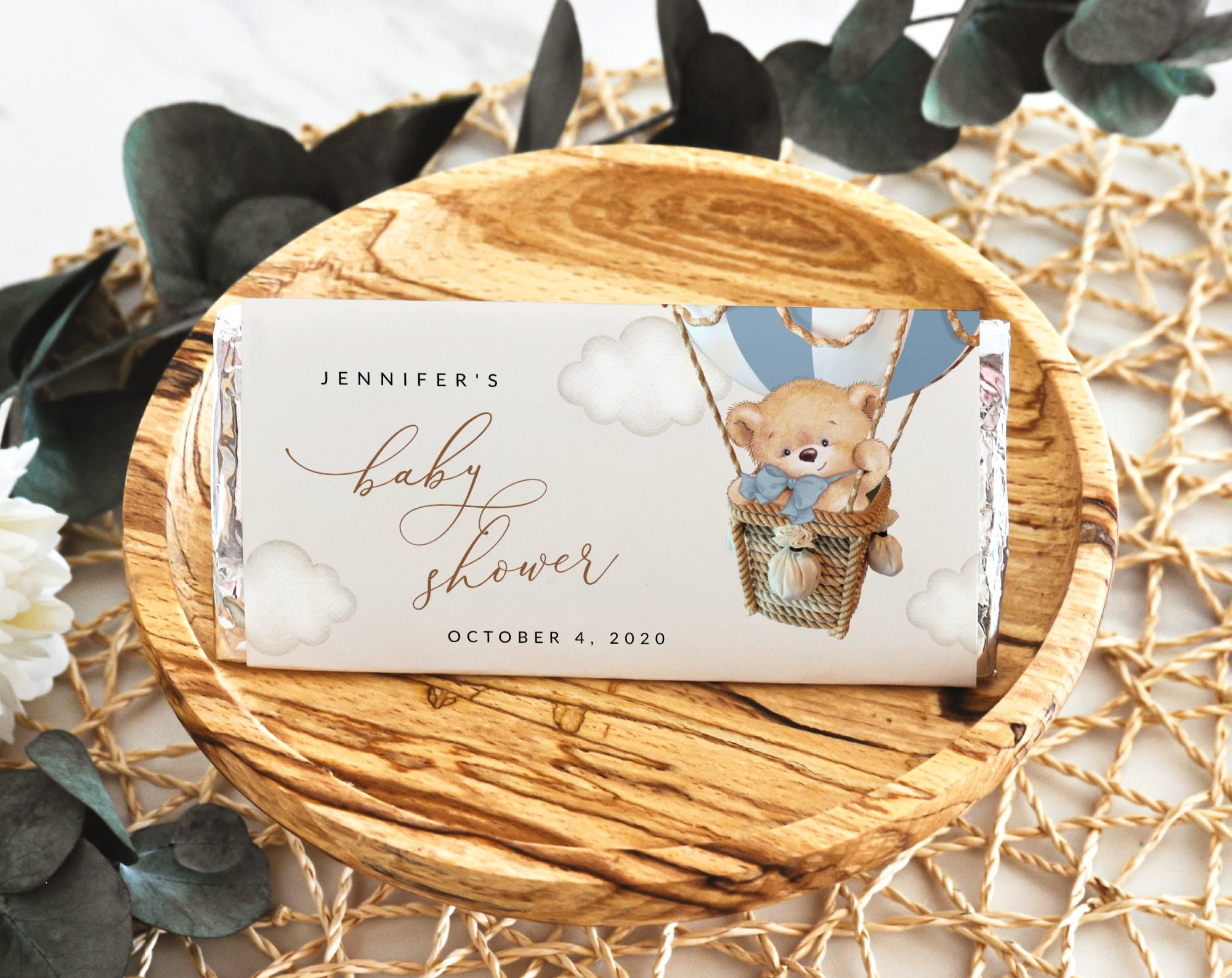 Bear in Blue Balloon Chocolate Bar Wrapper, Candy Bar Wrapper, Boy Baby Shower, Printable File, Edit Yourself, SH55 Bear in Blue Balloon Chocolate Bar Wrapper, Candy Bar Wrapper, Boy Baby Shower, Printable File, Edit Yourself, SH55