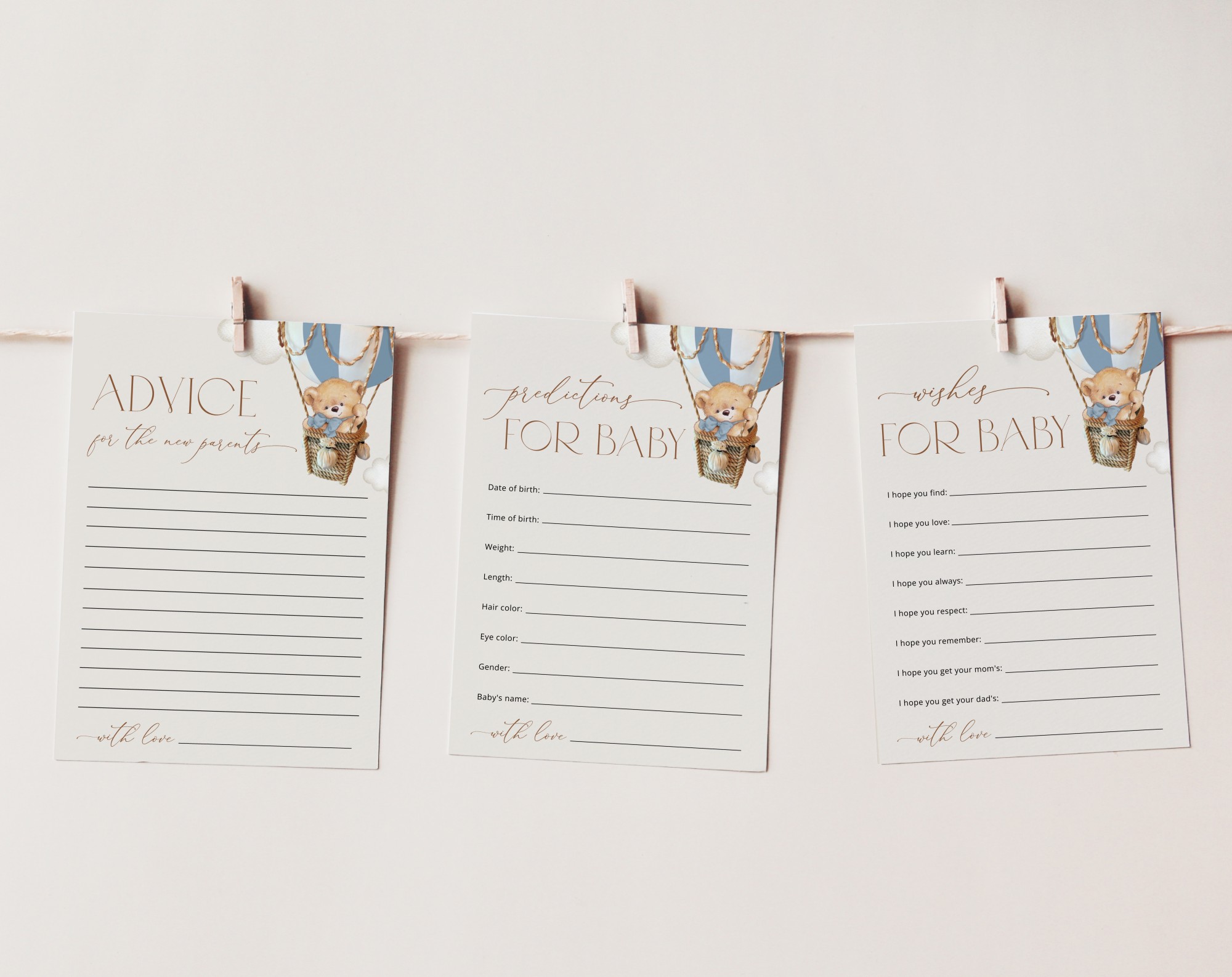 Bear in Blue Balloon Baby Shower Games, Set of 3 Games, Advice Predictions Wishes, Boy Baby Shower, Printable File, Edit Yourself, SH55 Bear in Blue Balloon Baby Shower Games, Set of 3 Games, Advice Predictions Wishes, Boy Baby Shower, Printable File, Edit Yourself, SH55