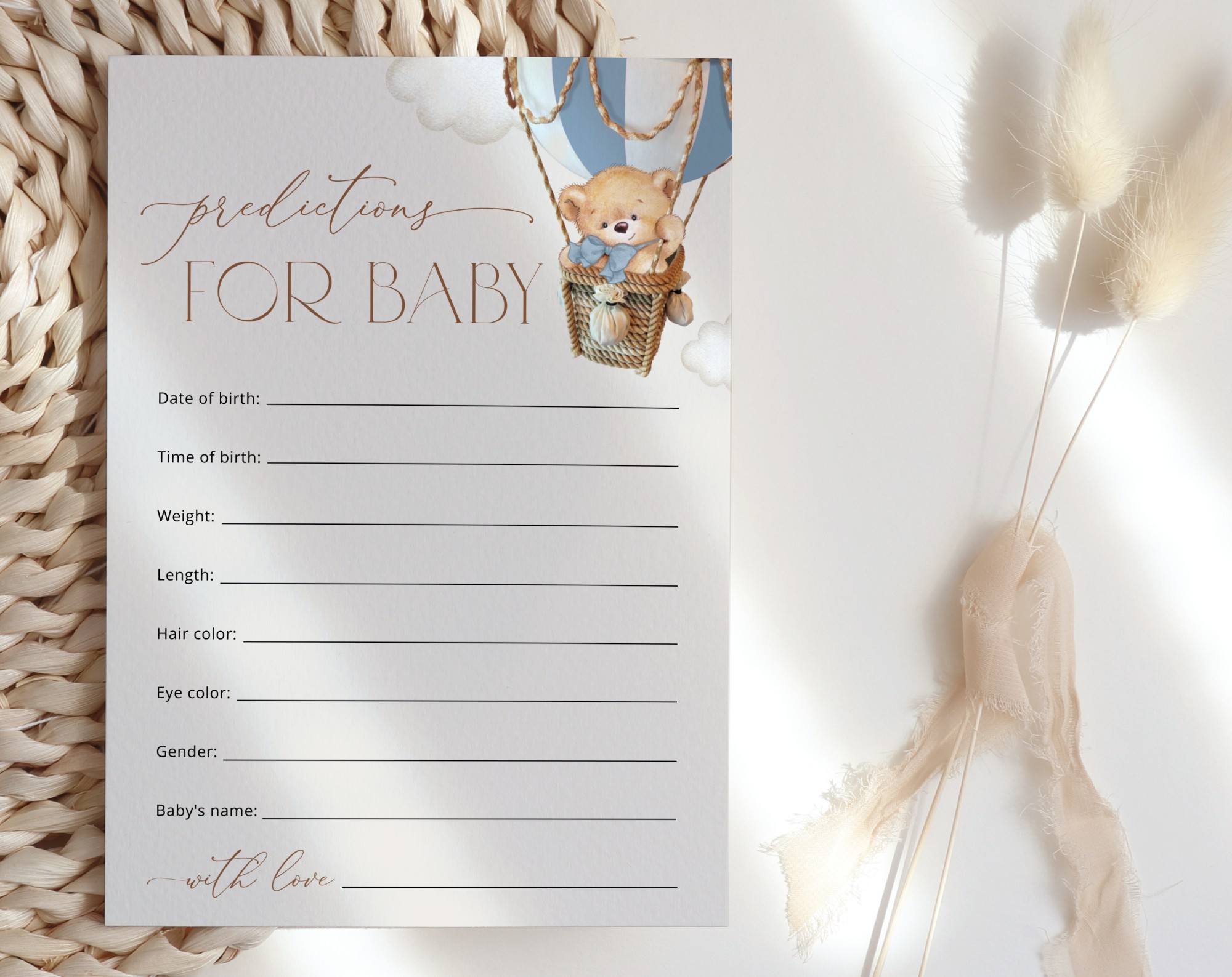 Bear in Blue Balloon Baby Shower Games, Set of 3 Games, Advice Predictions Wishes, Boy Baby Shower, Printable File, Edit Yourself, SH55 Bear in Blue Balloon Baby Shower Games, Set of 3 Games, Advice Predictions Wishes, Boy Baby Shower, Printable File, Edit Yourself, SH55