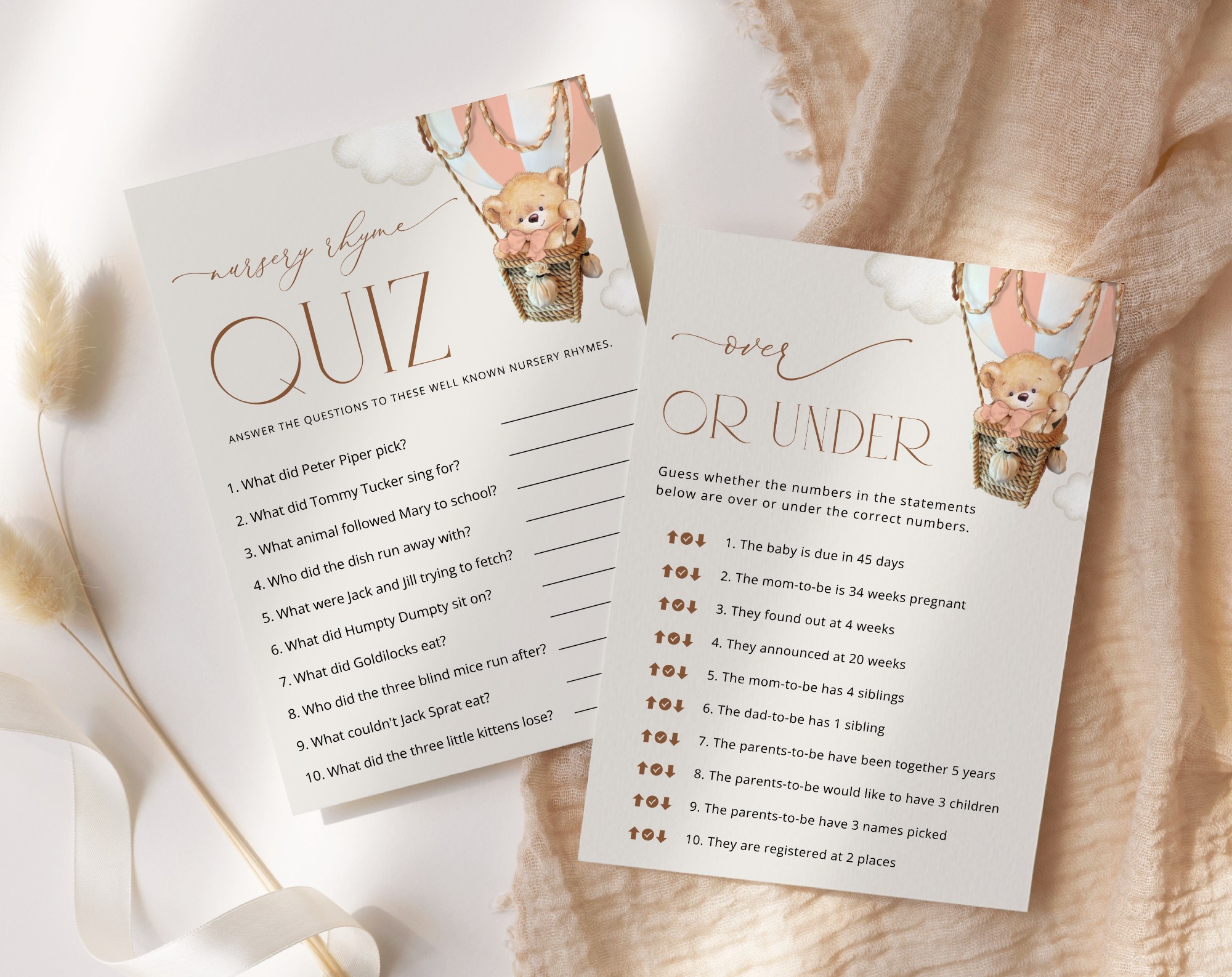 Bear in Pink Balloon Baby Shower Games Bundle, Set of 35 Games, Girl Baby Shower, Printable File, Edit Yourself, SH56 Bear in Pink Balloon Baby Shower Games Bundle, Set of 35 Games, Girl Baby Shower, Printable File, Edit Yourself, SH56