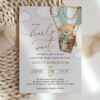Bear in Green Balloon Baby Shower Invitation, Gender Neutral Baby Shower, Printable File, Edit Yourself, SH57 Bear in Green Balloon Baby Shower Invitation, Gender Neutral Baby Shower, Printable File, Edit Yourself, SH57