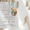 Bear in Green Balloon Baby Shower Invitation, Gender Neutral Baby Shower, Printable File, Edit Yourself, SH57 Bear in Green Balloon Baby Shower Invitation, Gender Neutral Baby Shower, Printable File, Edit Yourself, SH57