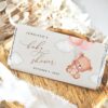 Baby Bear with Pink Balloons Chocolate Bar Wrapper, Candy Bar Wrapper, Girl Baby Shower, Printable File, Edit Yourself, SH58