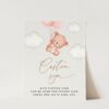 Baby Bear with Pink Balloons Custom Sign, Baby Shower Sign, Girl Baby Shower, Printable File, Edit Yourself, SH58