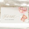 Baby Bear with Pink Balloons Food Label, Baby Shower Decoration, Girl Baby Shower, Printable File, Edit Yourself, SH58