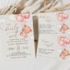 Baby Bear with Pink Balloons Baby Shower Invitation Suite, Girl Baby Shower, Printable File, Edit Yourself, SH58 Baby Bear with Pink Balloons Baby Shower Invitation Suite, Girl Baby Shower, Printable File, Edit Yourself, SH58
