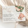 Baby Bear with Green Balloons Baby Shower Invitation Suite, Gender Neutral Baby Shower, Printable File, Edit Yourself, SH60