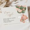 Baby Bear with Green Balloons Baby Shower Invitation Suite, Gender Neutral Baby Shower, Printable File, Edit Yourself, SH60