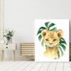Palm Leaves Jungle Animals Nursery Prints, Nursery Wall Art, Gender Neutral Nursery, Printable File, SH11