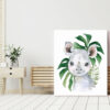 Palm Leaves Jungle Animals Nursery Prints, Nursery Wall Art, Gender Neutral Nursery, Printable File, SH11