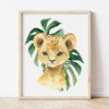 Palm Leaves Jungle Animals Nursery Prints, Nursery Wall Art, Gender Neutral Nursery, Printable File, SH11