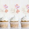 Baby Bear with Purple Balloons Cupcake Toppers, Baby Shower Decoration, Girl Baby Shower, Printable File, Edit Yourself, SH61 Baby Bear with Purple Balloons Cupcake Toppers, Baby Shower Decoration, Girl Baby Shower, Printable File, Edit Yourself, SH61