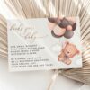 Baby Bear with Brown Balloons Baby Shower Invitation Suite, Gender Neutral Baby Shower, Printable File, Edit Yourself, SH62