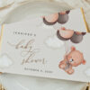 Baby Bear with Brown Balloons Chocolate Bar Wrapper, Candy Bar Wrapper, Gender Neutral Baby Shower, Printable File, Edit Yourself, SH62