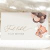 Baby Bear with Brown Balloons Food Label, Baby Shower Decoration, Gender Neutral Baby Shower, Printable File, Edit Yourself, SH62