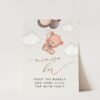 Baby Bear with Brown Balloons Momosa Bar Sign, Baby Shower Sign, Gender Neutral Baby Shower, Printable File, Edit Yourself, SH62