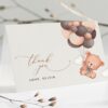 Baby Bear with Brown Balloons Thank You Card, Gender Neutral Baby Shower, Printable File, Edit Yourself, SH62 Baby Bear with Brown Balloons Thank You Card, Gender Neutral Baby Shower, Printable File, Edit Yourself, SH62