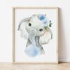 Blue Bubble Gum Jungle Animals Nursery Prints, Nursery Wall Art, Boy Nursery Decor, Printable File, SH63