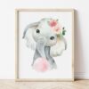 Pink Bubble Gum Jungle Animals Nursery Prints, Nursery Wall Art, Girl Nursery Decor, Printable File, SH63