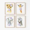 Purple Bubble Gum Jungle Animals Nursery Prints, Nursery Wall Art, Gender Neutral Nursery, Printable File, SH63 Purple Bubble Gum Jungle Animals Nursery Prints, Nursery Wall Art, Gender Neutral Nursery, Printable File, SH63