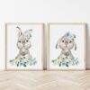 Little Bunny Blue Flowers Nursery Prints, Nursery Wall Art, Boy Nursery Decor, Printable File, SH05 Little Bunny Blue Flowers Nursery Prints, Nursery Wall Art, Boy Nursery Decor, Printable File, SH05