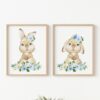 Little Bunny Blue Flowers Nursery Prints, Nursery Wall Art, Boy Nursery Decor, Printable File, SH05 Little Bunny Blue Flowers Nursery Prints, Nursery Wall Art, Boy Nursery Decor, Printable File, SH05