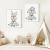 Little Bunny Blue Flowers Nursery Prints, Nursery Wall Art, Boy Nursery Decor, Printable File, SH05 Little Bunny Blue Flowers Nursery Prints, Nursery Wall Art, Boy Nursery Decor, Printable File, SH05