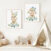 Little Bunny Blue Flowers Nursery Prints, Nursery Wall Art, Boy Nursery Decor, Printable File, SH05 Little Bunny Blue Flowers Nursery Prints, Nursery Wall Art, Boy Nursery Decor, Printable File, SH05