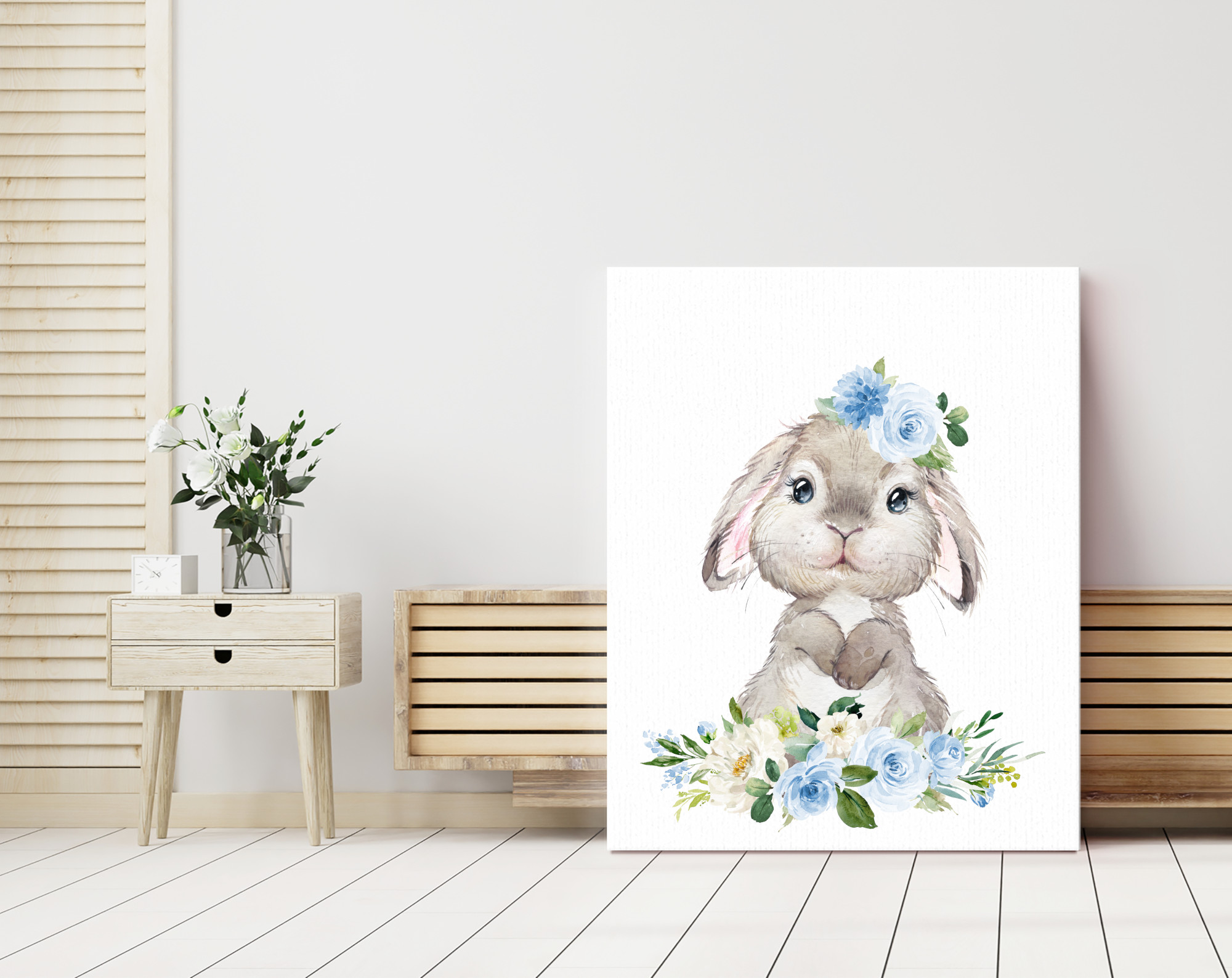Little Bunny Blue Flowers Nursery Prints, Nursery Wall Art, Boy Nursery Decor, Printable File, SH05 Little Bunny Blue Flowers Nursery Prints, Nursery Wall Art, Boy Nursery Decor, Printable File, SH05