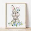 Little Bunny Blue Flowers Nursery Prints, Nursery Wall Art, Boy Nursery Decor, Printable File, SH05 Little Bunny Blue Flowers Nursery Prints, Nursery Wall Art, Boy Nursery Decor, Printable File, SH05