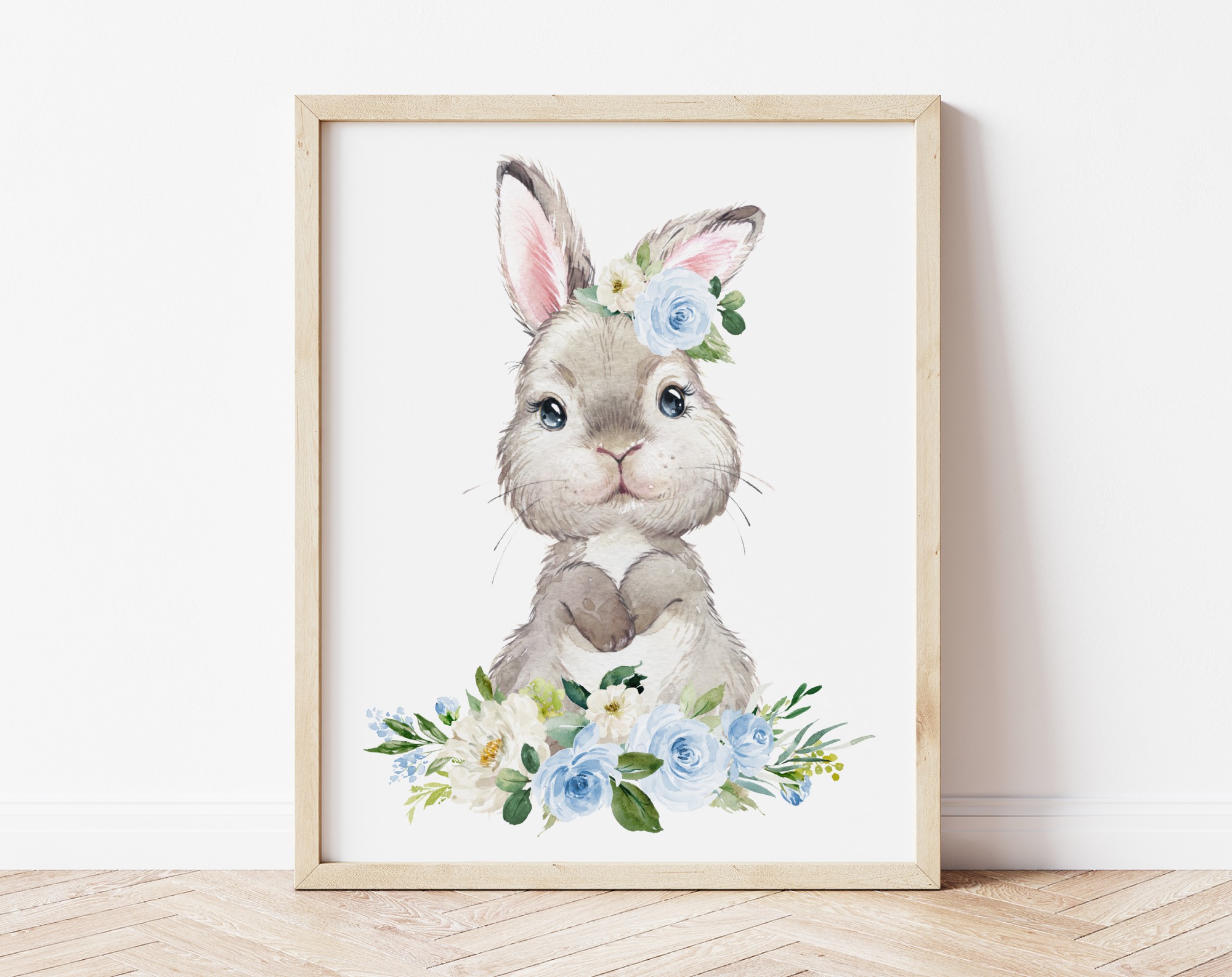 Little Bunny Blue Flowers Nursery Prints, Nursery Wall Art, Boy Nursery Decor, Printable File, SH05 Little Bunny Blue Flowers Nursery Prints, Nursery Wall Art, Boy Nursery Decor, Printable File, SH05
