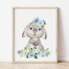 Little Bunny Blue Flowers Nursery Prints, Nursery Wall Art, Boy Nursery Decor, Printable File, SH05 Little Bunny Blue Flowers Nursery Prints, Nursery Wall Art, Boy Nursery Decor, Printable File, SH05