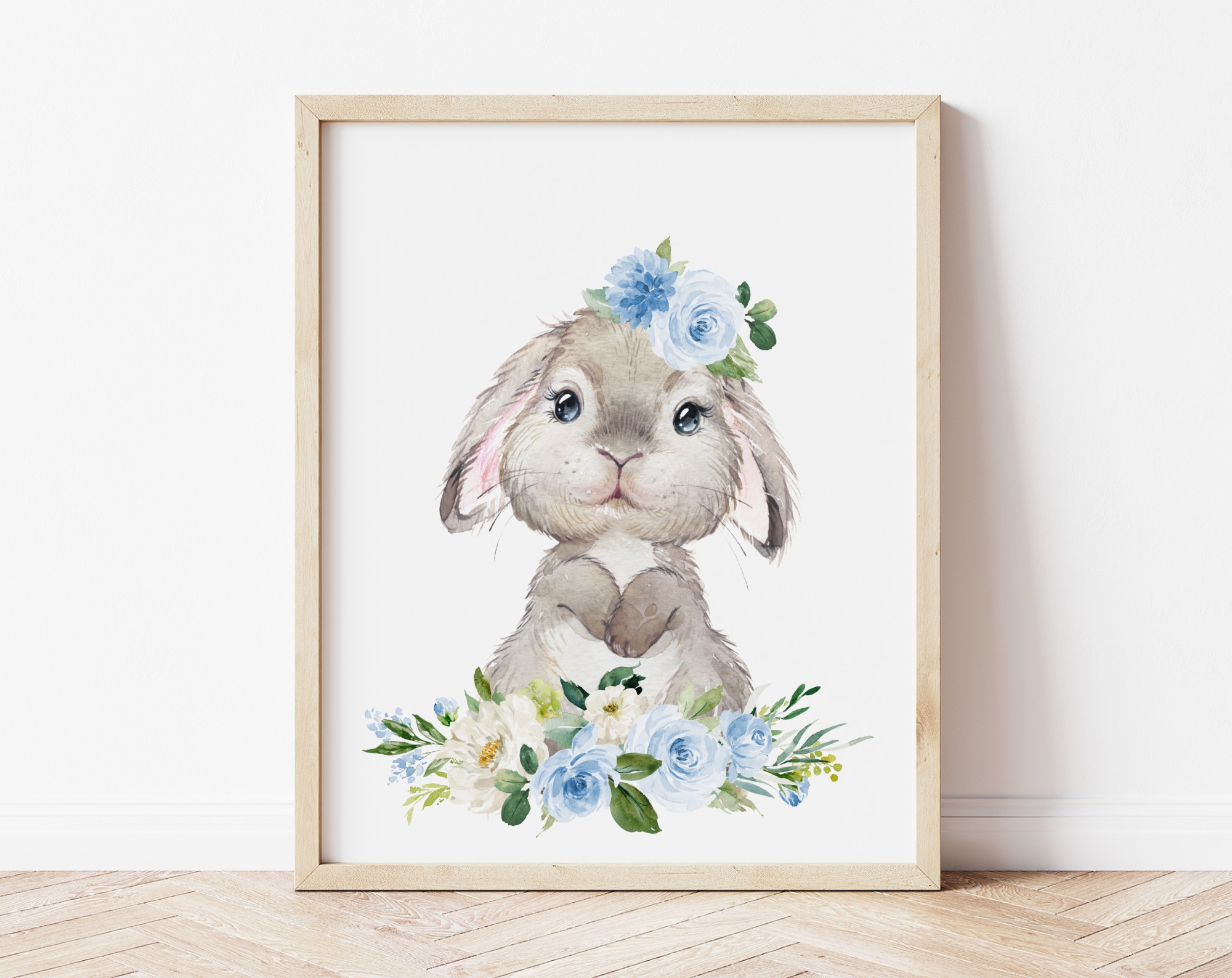 Little Bunny Blue Flowers Nursery Prints, Nursery Wall Art, Boy Nursery Decor, Printable File, SH05 Little Bunny Blue Flowers Nursery Prints, Nursery Wall Art, Boy Nursery Decor, Printable File, SH05
