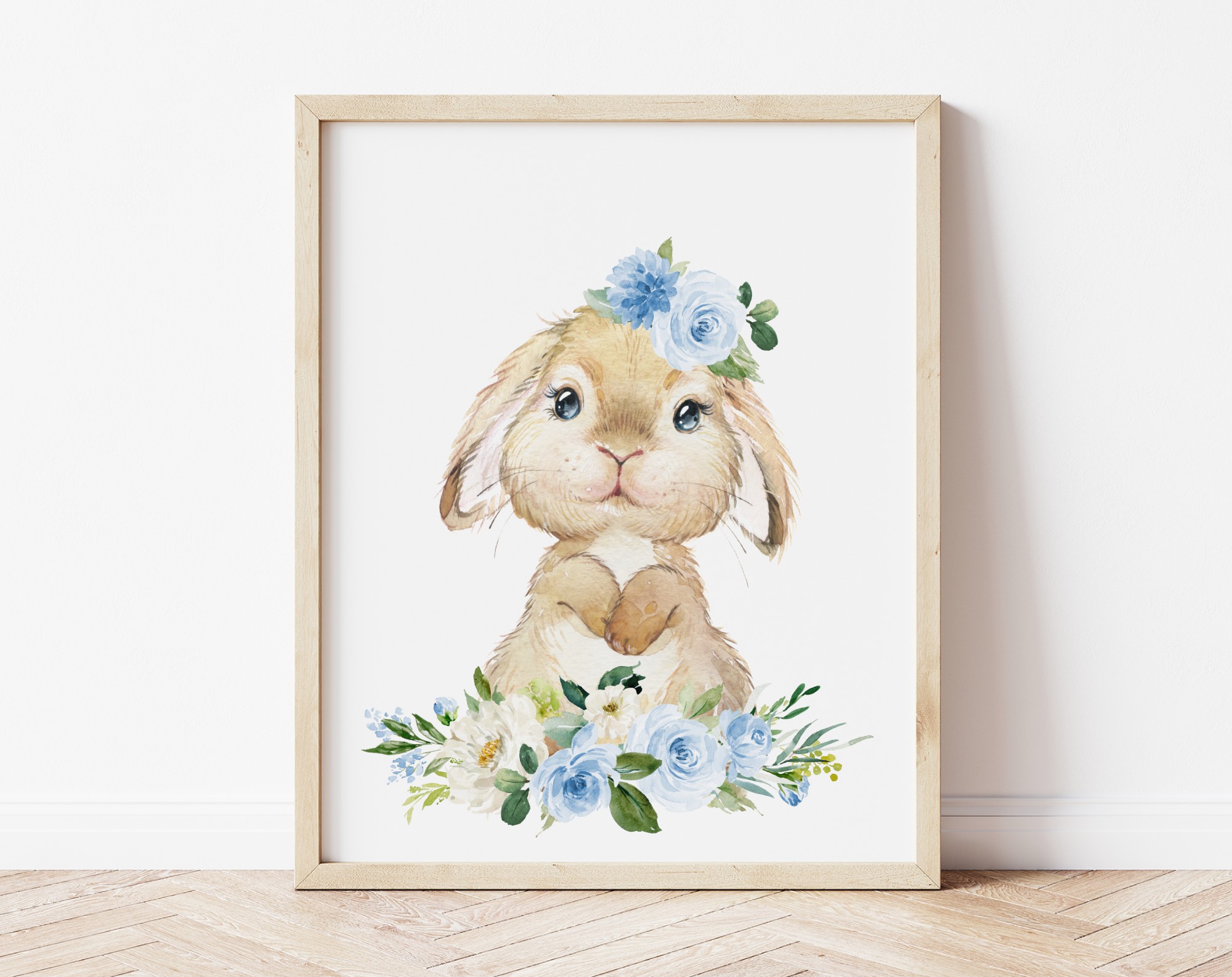 Little Bunny Blue Flowers Nursery Prints, Nursery Wall Art, Boy Nursery Decor, Printable File, SH05 Little Bunny Blue Flowers Nursery Prints, Nursery Wall Art, Boy Nursery Decor, Printable File, SH05