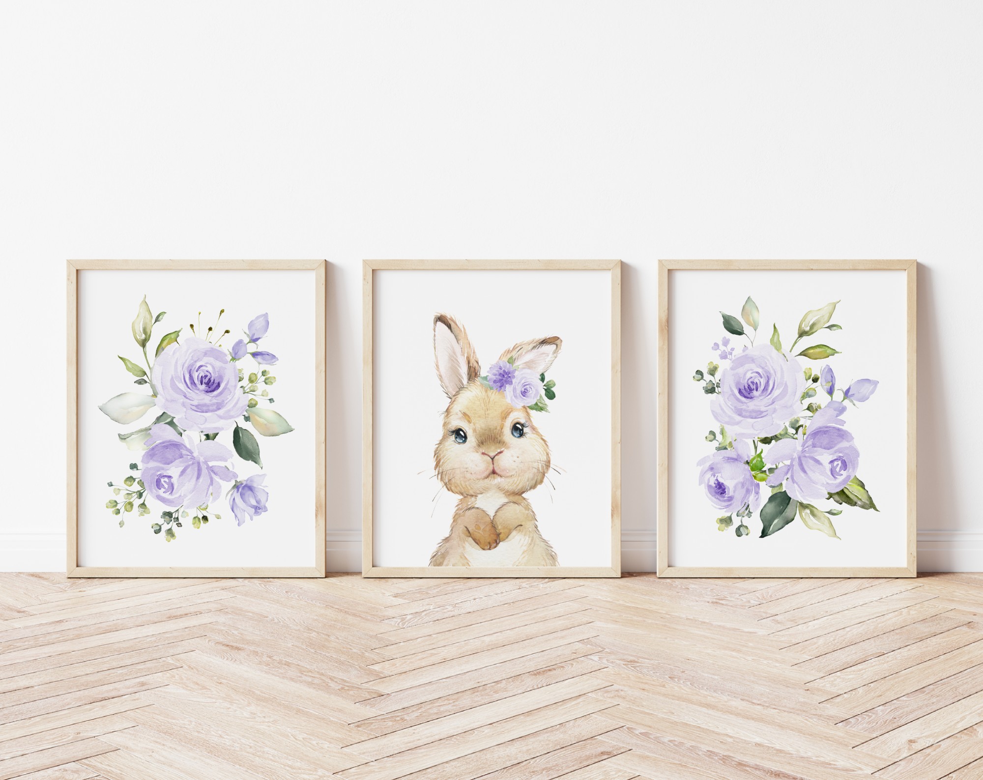 Cute Bunny Purple Flowers Nursery Prints, Nursery Wall Art, Gender Neutral Nursery, Printable File, SH05 Cute Bunny Purple Flowers Nursery Prints, Nursery Wall Art, Gender Neutral Nursery, Printable File, SH05