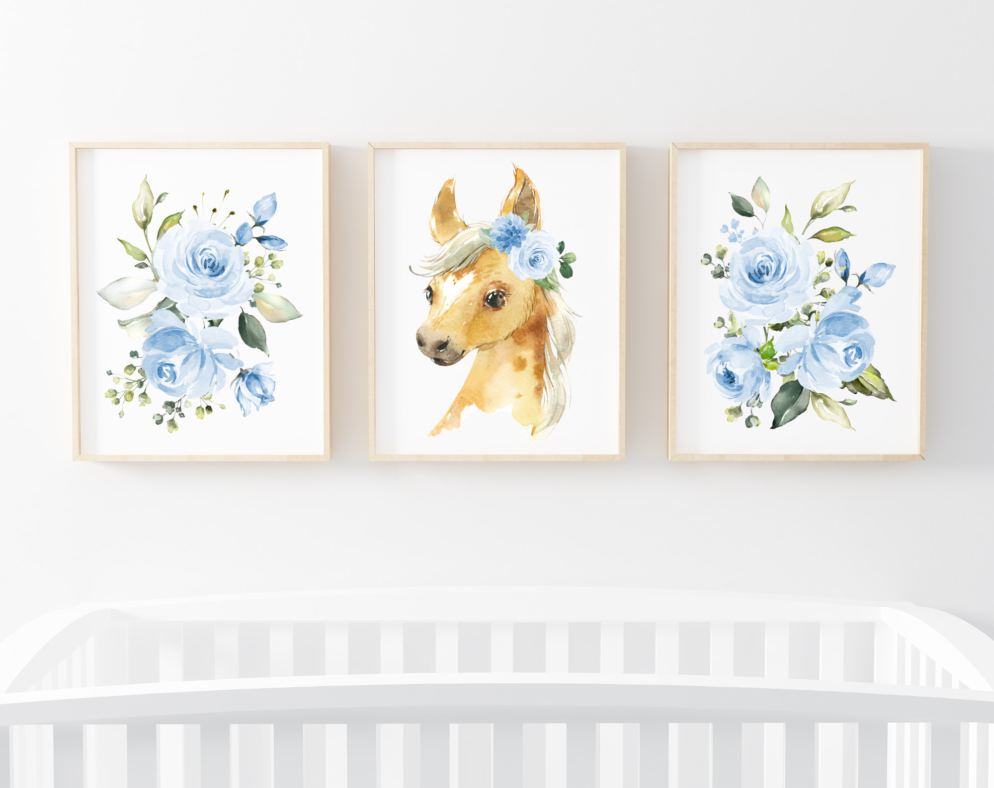 Blue Flowers Horse Nursery Prints, Farm Animals, Nursery Wall Art, Boy Nursery Decor, Printable File, SH06 Blue Flowers Horse Nursery Prints, Farm Animals, Nursery Wall Art, Boy Nursery Decor, Printable File, SH06