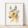 Blue Flowers Horse Nursery Prints, Farm Animals, Nursery Wall Art, Boy Nursery Decor, Printable File, SH06