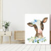 Blue Flowers Farm Animals Nursery Prints, Nursery Wall Art, Boy Nursery Decor, Printable File, SH06