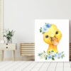 Blue Flowers Farm Animals Nursery Prints, Nursery Wall Art, Boy Nursery Decor, Printable File, SH06