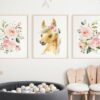 Pink Flowers Horse Nursery Prints, Farm Animals, Nursery Wall Art, Girl Nursery Decor, Printable File, SH06 Pink Flowers Horse Nursery Prints, Farm Animals, Nursery Wall Art, Girl Nursery Decor, Printable File, SH06
