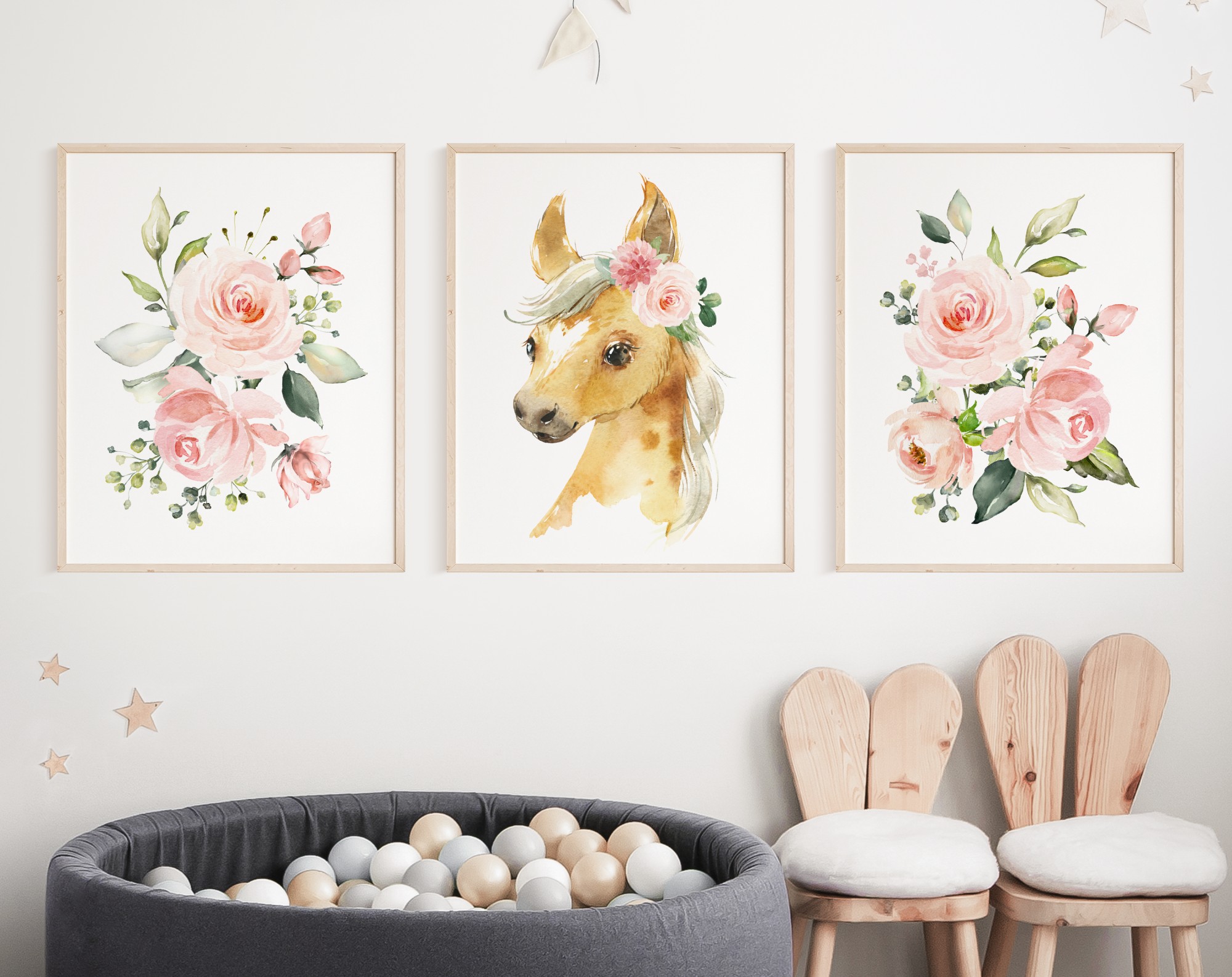 Pink Flowers Horse Nursery Prints, Farm Animals, Nursery Wall Art, Girl Nursery Decor, Printable File, SH06 Pink Flowers Horse Nursery Prints, Farm Animals, Nursery Wall Art, Girl Nursery Decor, Printable File, SH06