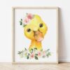 Pink Flowers Farm Animals Nursery Prints, Nursery Wall Art, Girl Nursery Decor, Printable File, SH06 Pink Flowers Farm Animals Nursery Prints, Nursery Wall Art, Girl Nursery Decor, Printable File, SH06