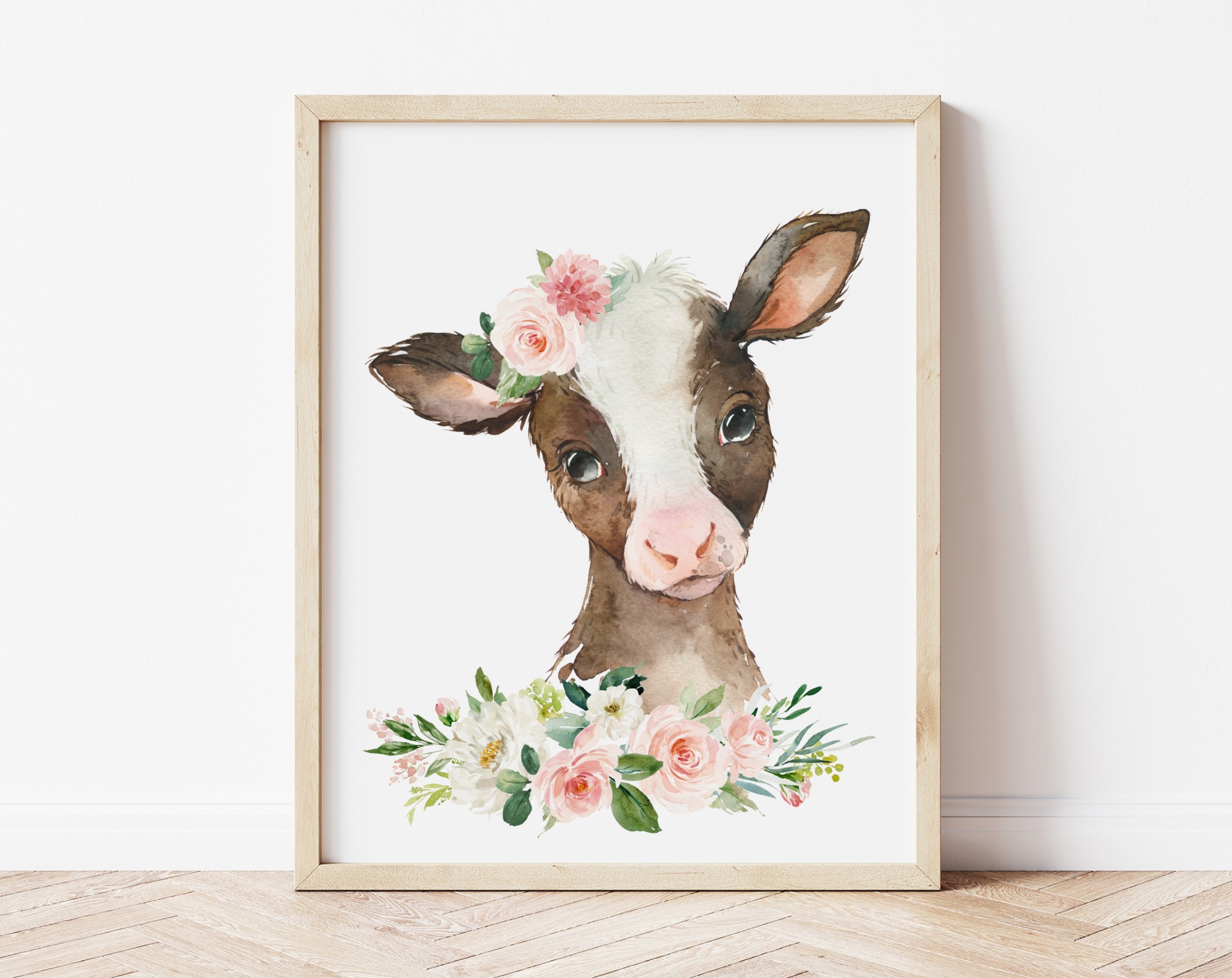 Pink Flowers Farm Animals Nursery Prints, Nursery Wall Art, Girl Nursery Decor, Printable File, SH06 Pink Flowers Farm Animals Nursery Prints, Nursery Wall Art, Girl Nursery Decor, Printable File, SH06