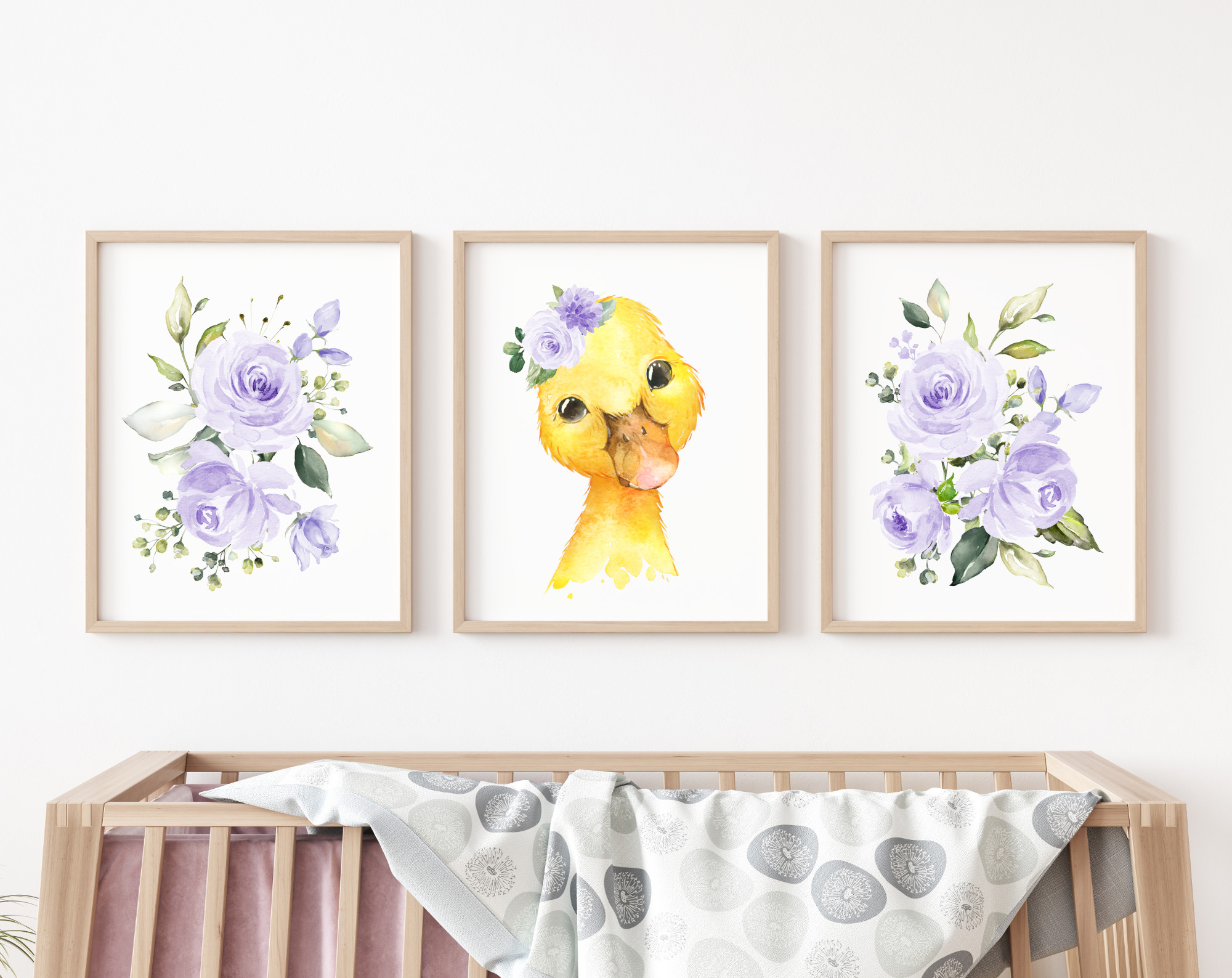 Purple Flowers Duck Nursery Prints, Farm Animals, Nursery Wall Art, Gender Neutral Nursery, Printable File, SH06 Purple Flowers Duck Nursery Prints, Farm Animals, Nursery Wall Art, Gender Neutral Nursery, Printable File, SH06