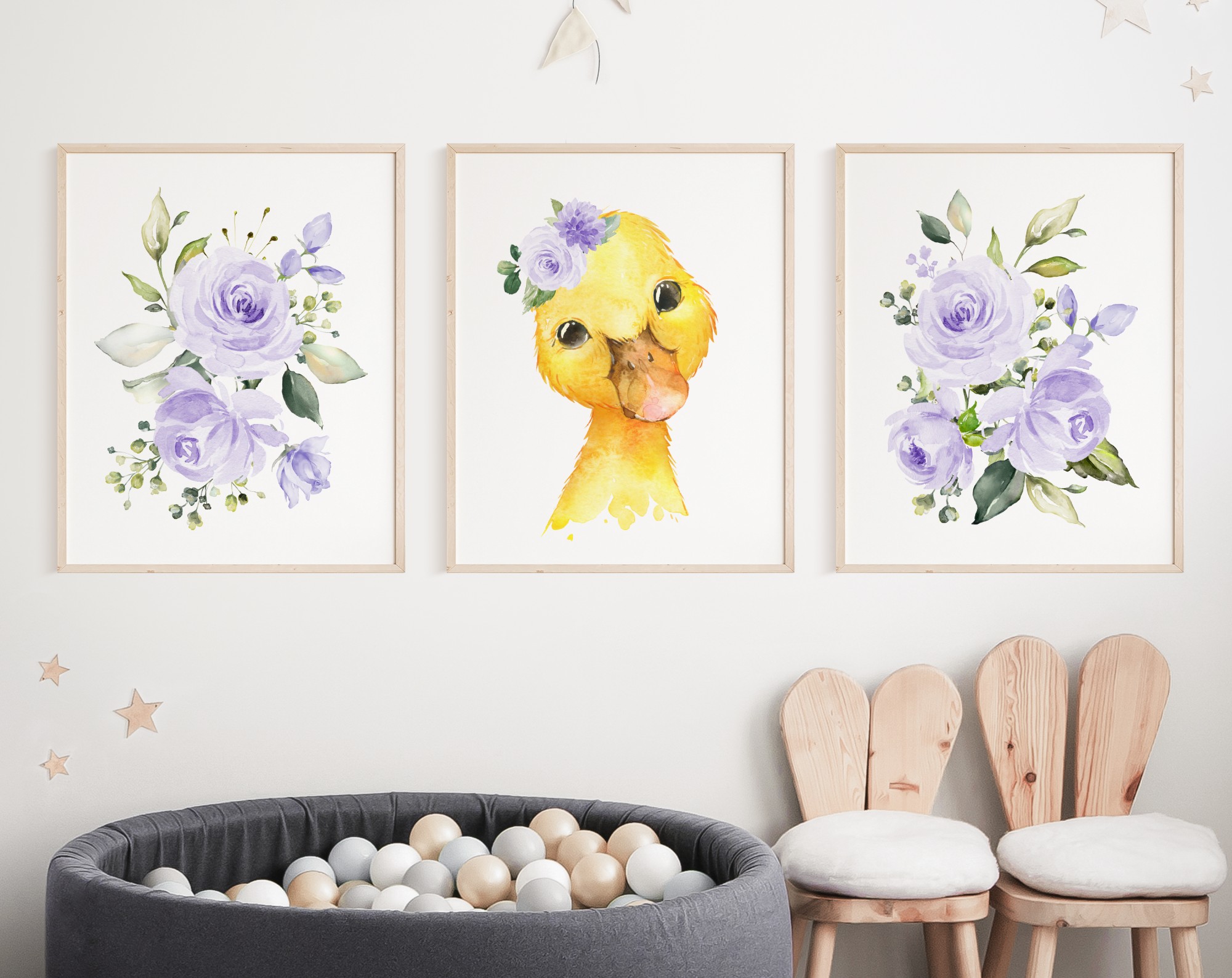 Purple Flowers Duck Nursery Prints, Farm Animals, Nursery Wall Art, Gender Neutral Nursery, Printable File, SH06 Purple Flowers Duck Nursery Prints, Farm Animals, Nursery Wall Art, Gender Neutral Nursery, Printable File, SH06
